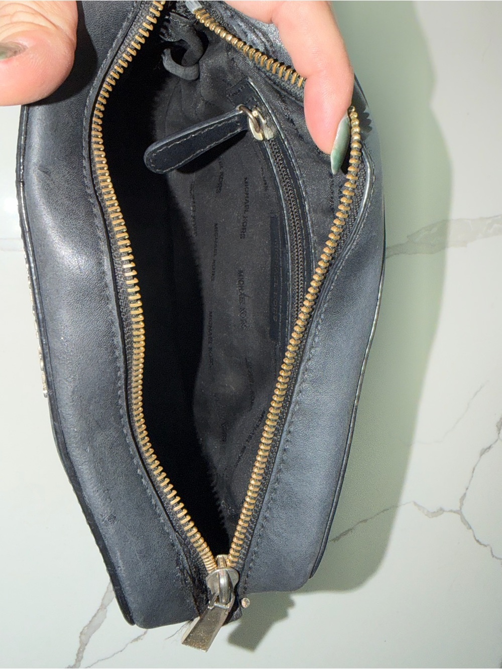 Michael Kors Black Studded Chain Crossbody Bag - Picture 9 of 9